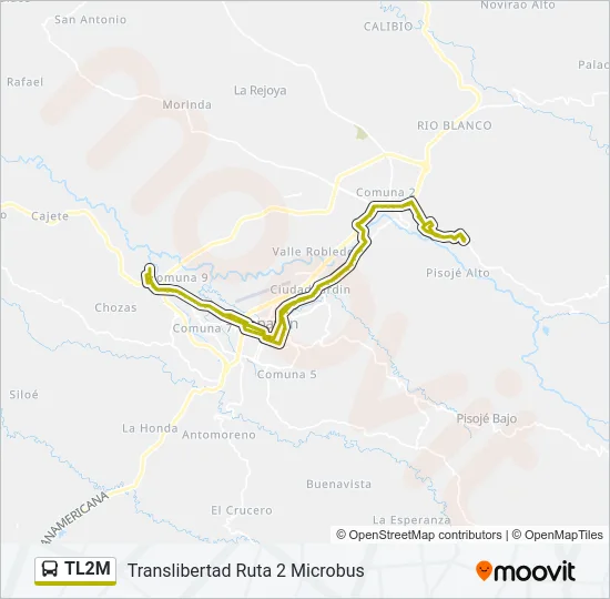 TL2M Bus Line Map