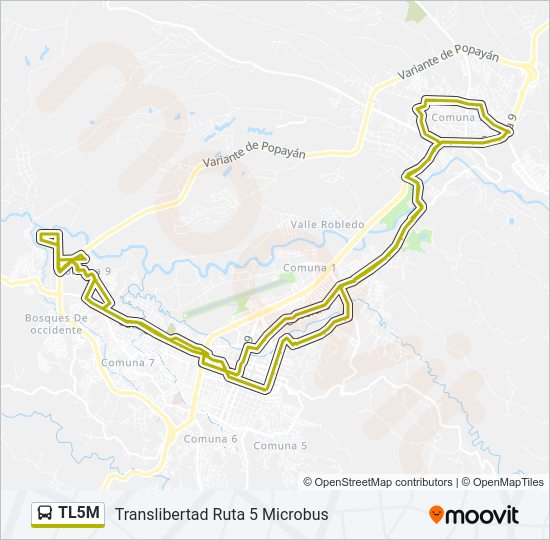 TL5M Bus Line Map