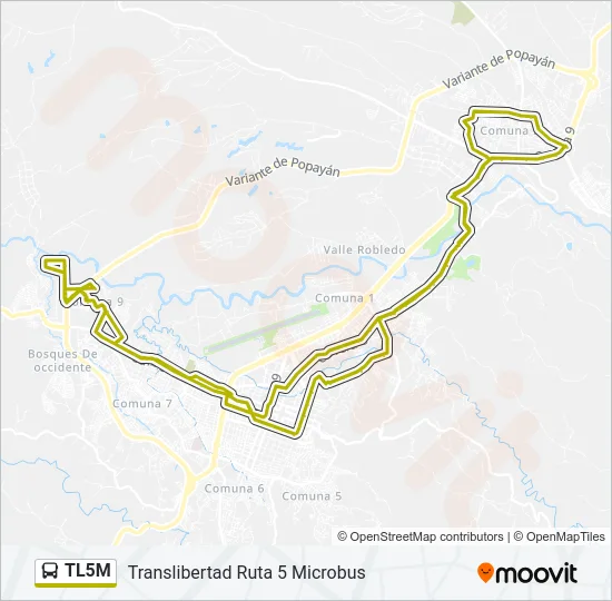TL5M Bus Line Map