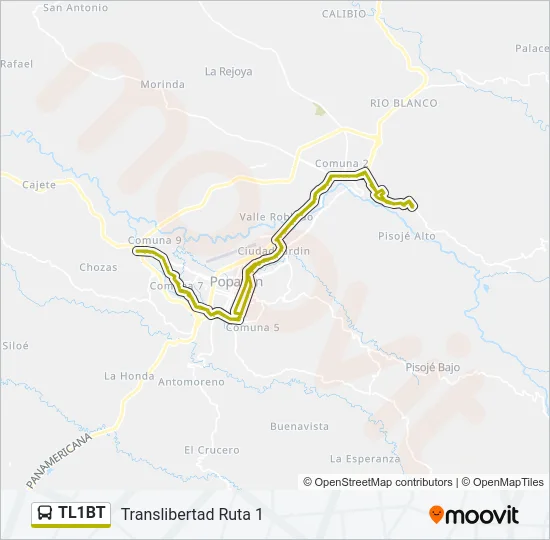 TL1BT Bus Line Map