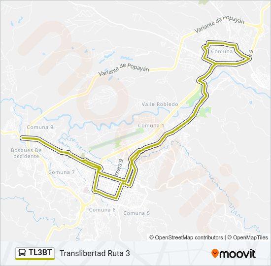 TL3BT Bus Line Map