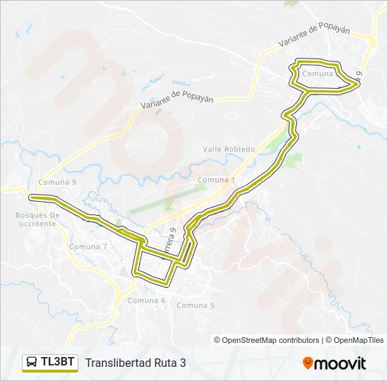 TL3BT Bus Line Map