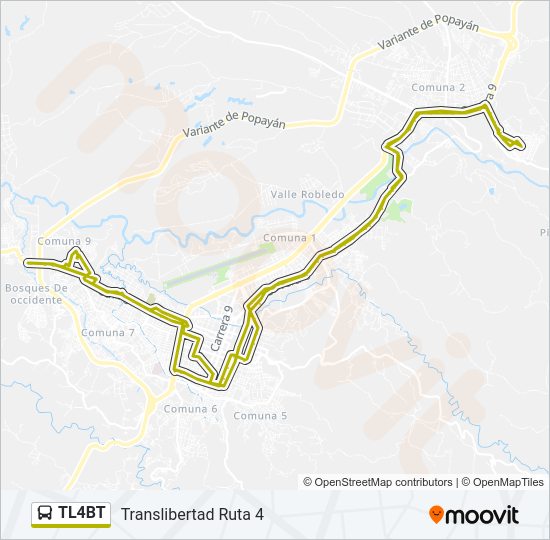 TL4BT Bus Line Map