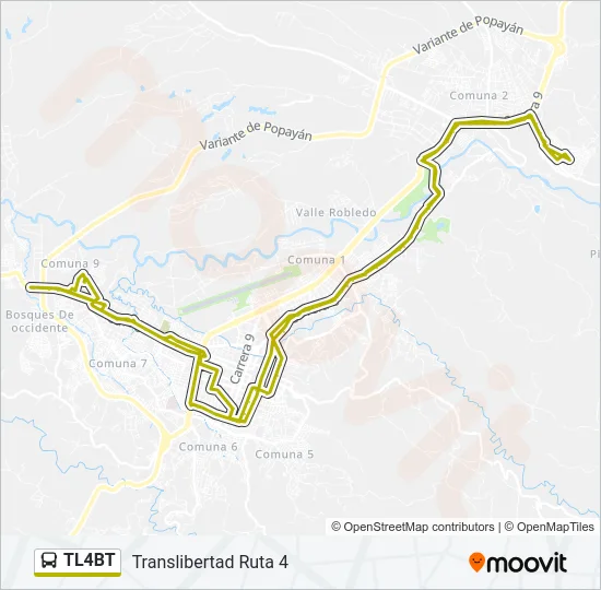 TL4BT Bus Line Map