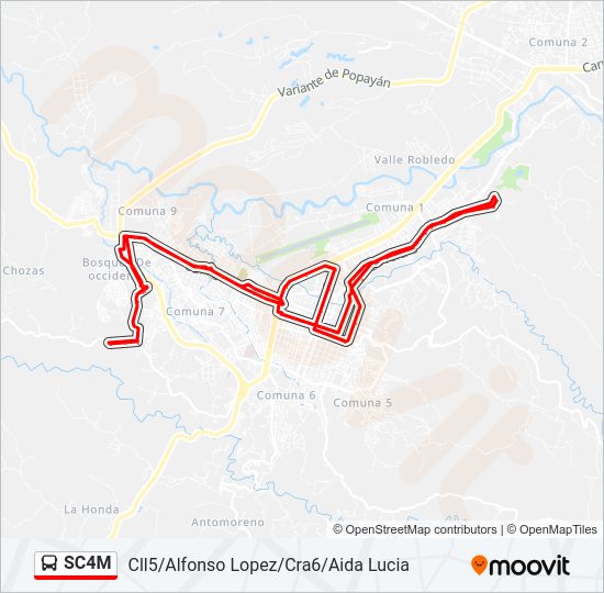 SC4M Bus Line Map