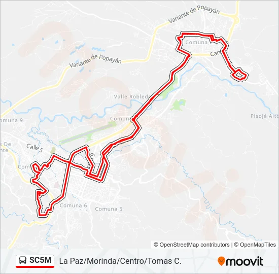SC5M Bus Line Map