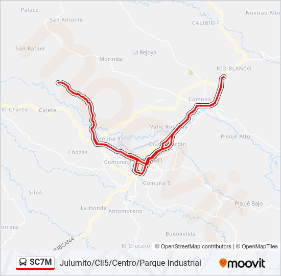 SC7M Bus Line Map