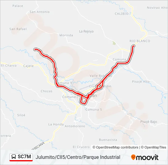 SC7M Bus Line Map