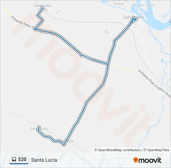 520 Bus Line Map