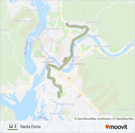 2 Bus Line Map