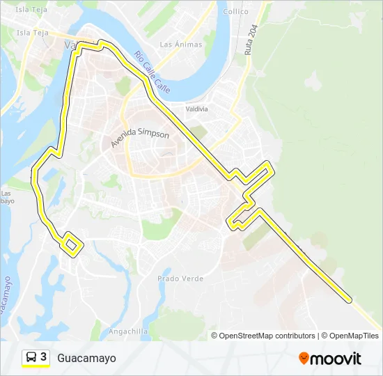 3 Bus Line Map
