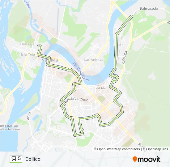 5 Bus Line Map