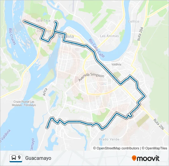 9 Bus Line Map