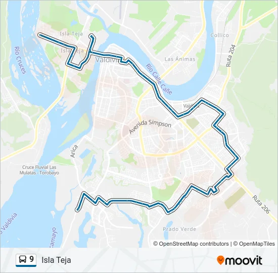 9 Bus Line Map