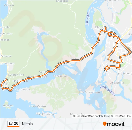 20 Bus Line Map