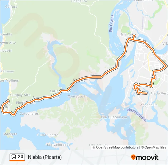 20 Bus Line Map