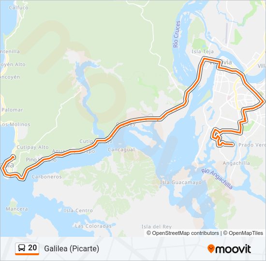 20 Bus Line Map