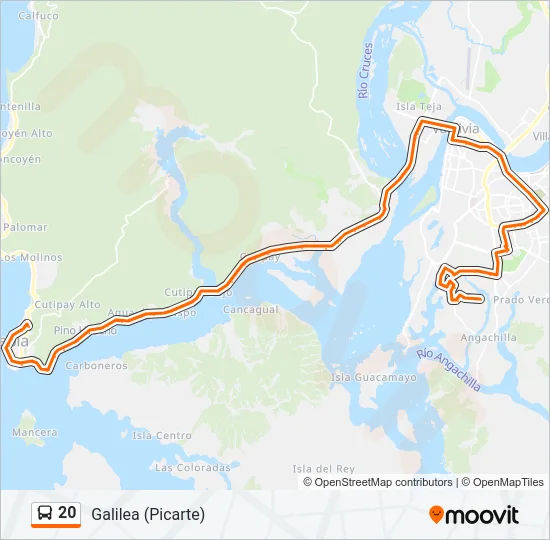20 Bus Line Map