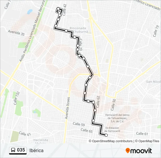 035 Bus Line Map