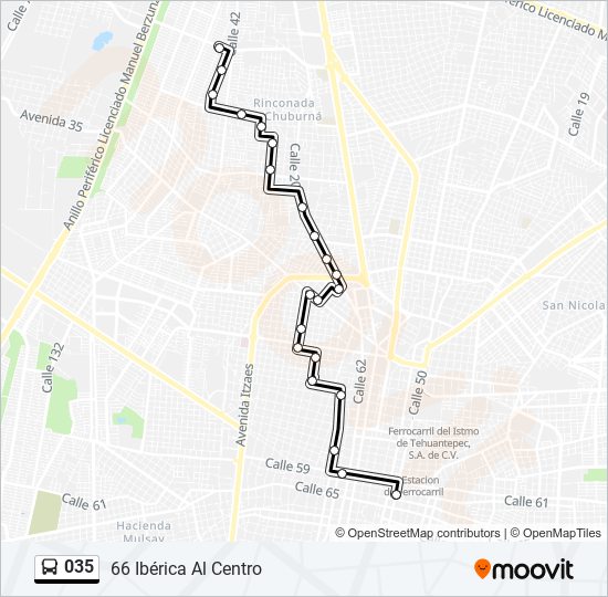 035 bus Line Map