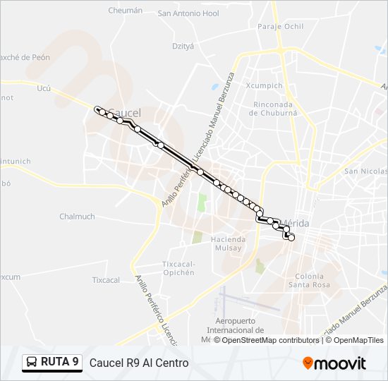 RUTA 9 Bus Line Map