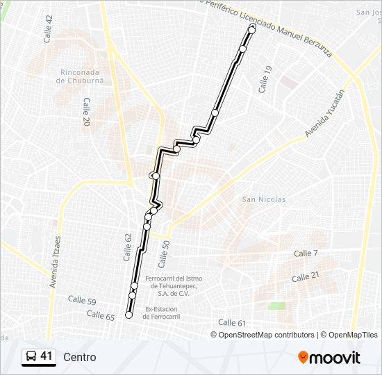 41 Bus Line Map