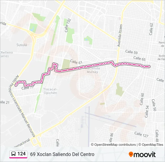 124 Bus Line Map