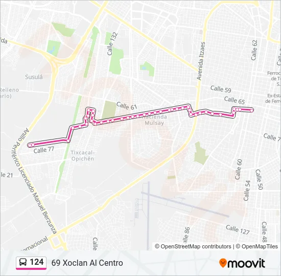 124 Bus Line Map