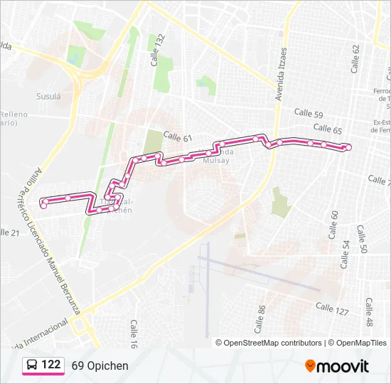 122 Bus Line Map