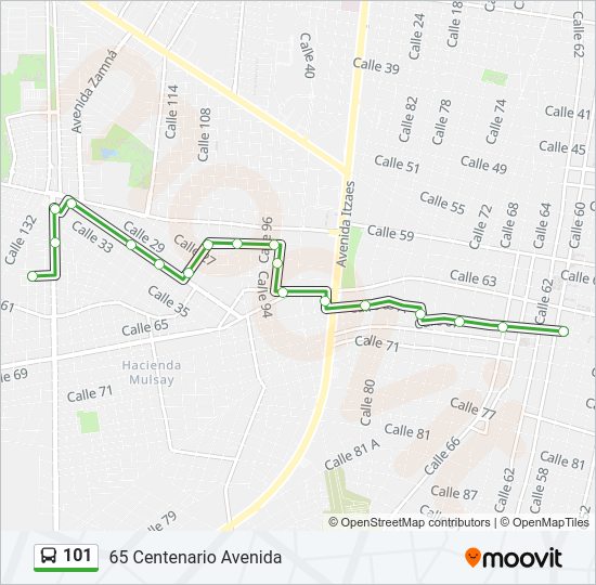 101 Bus Line Map