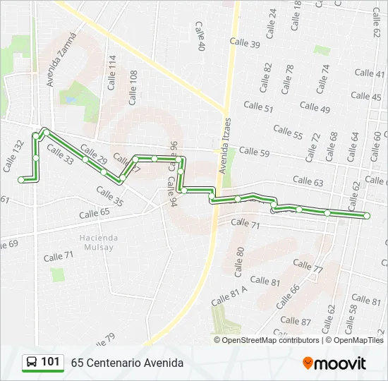 101 Bus Line Map