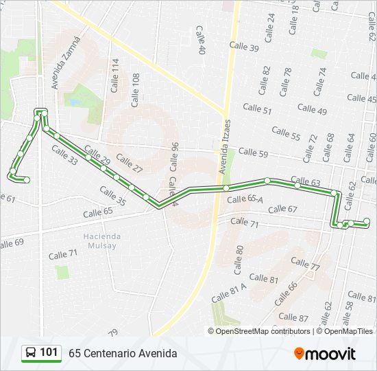 101 bus Line Map