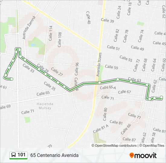 101 Bus Line Map