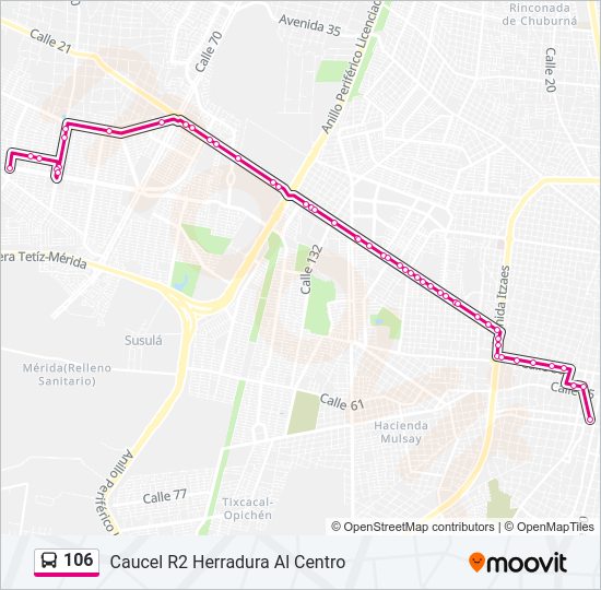 106 Bus Line Map
