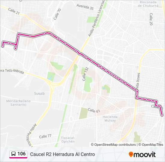 106 Bus Line Map