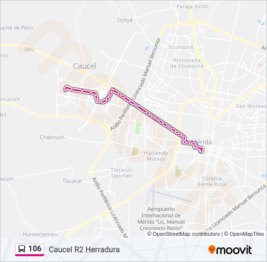 106 Bus Line Map