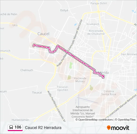 106 Bus Line Map