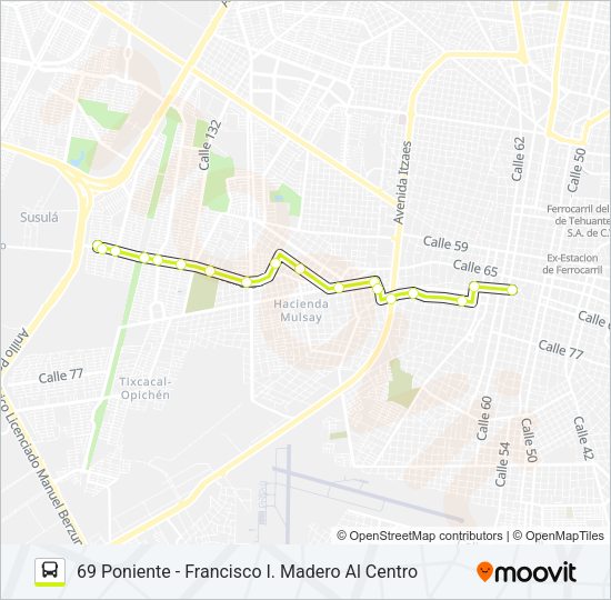 RUTA 101 Bus Line Map