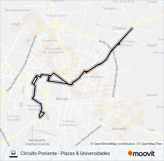 CP-PU R805 Bus Line Map