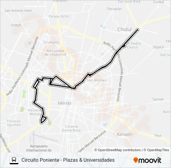 CP-PU R805 Bus Line Map