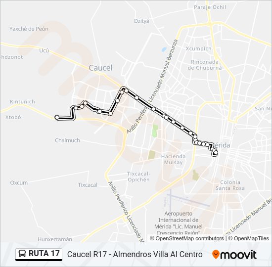 Mapa de RUTA 17 de autobús
