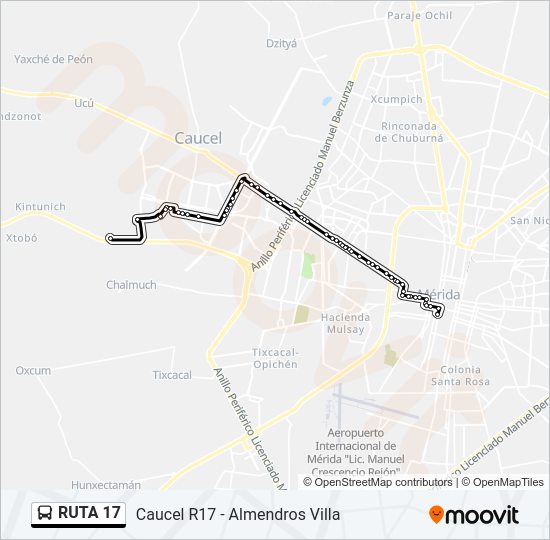 Mapa de RUTA 17 de autobús