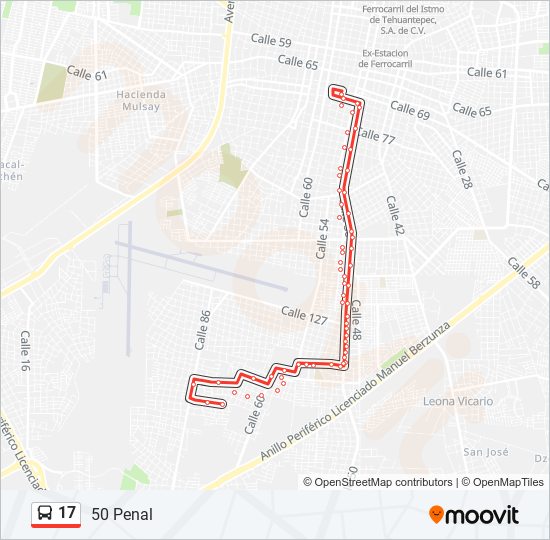 Mapa de 17 de autobús