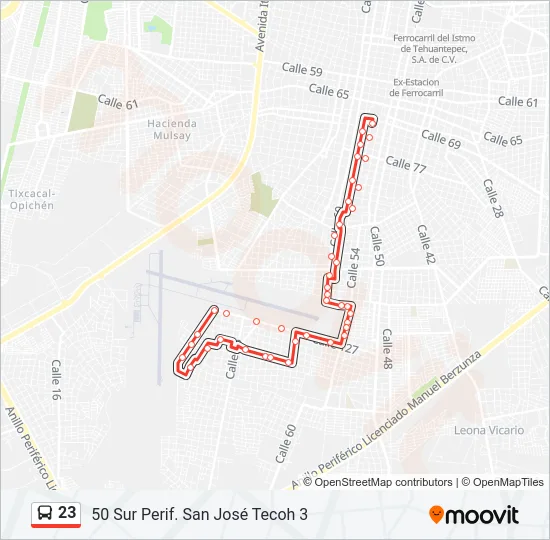 23 Bus Line Map