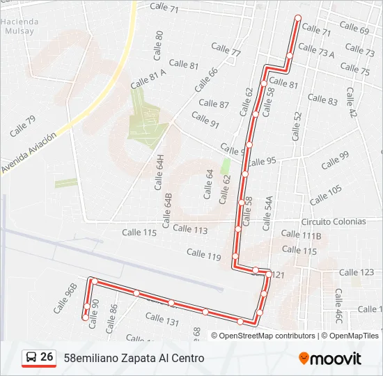 26 Bus Line Map