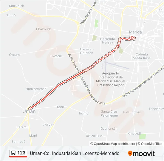 123 Bus Line Map