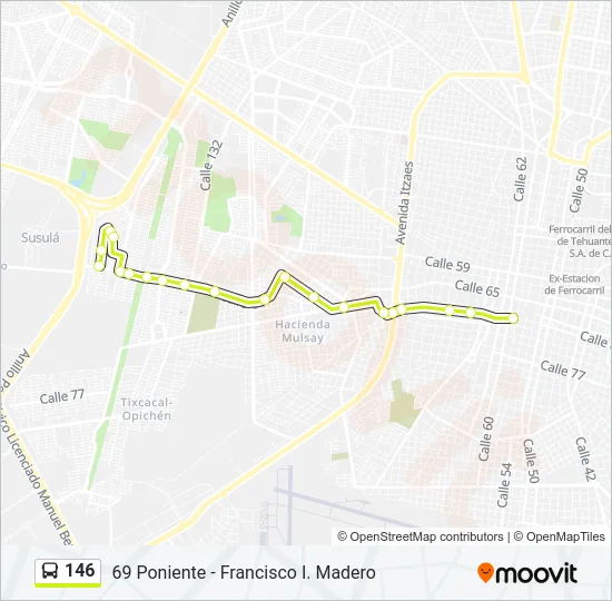 146 Bus Line Map