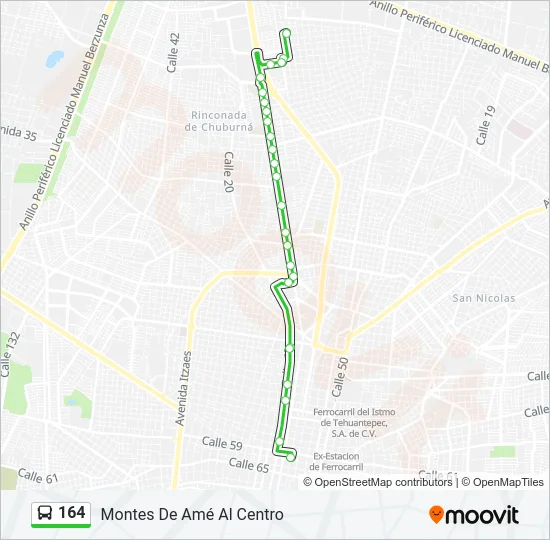 164 Bus Line Map