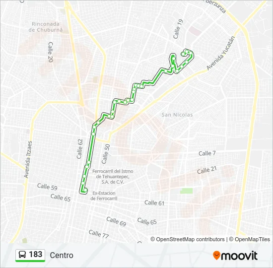 183 Bus Line Map