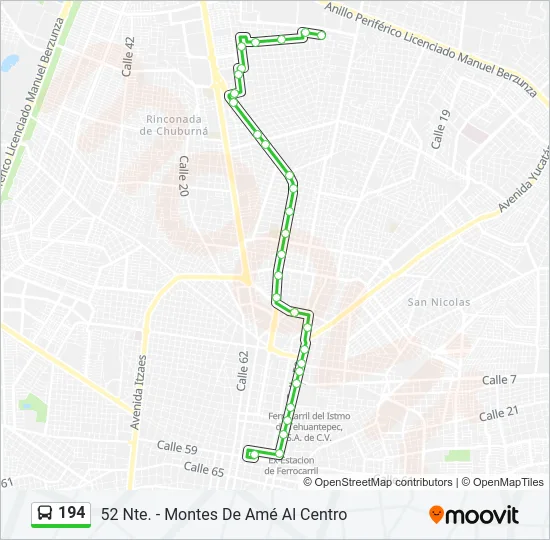194 Bus Line Map